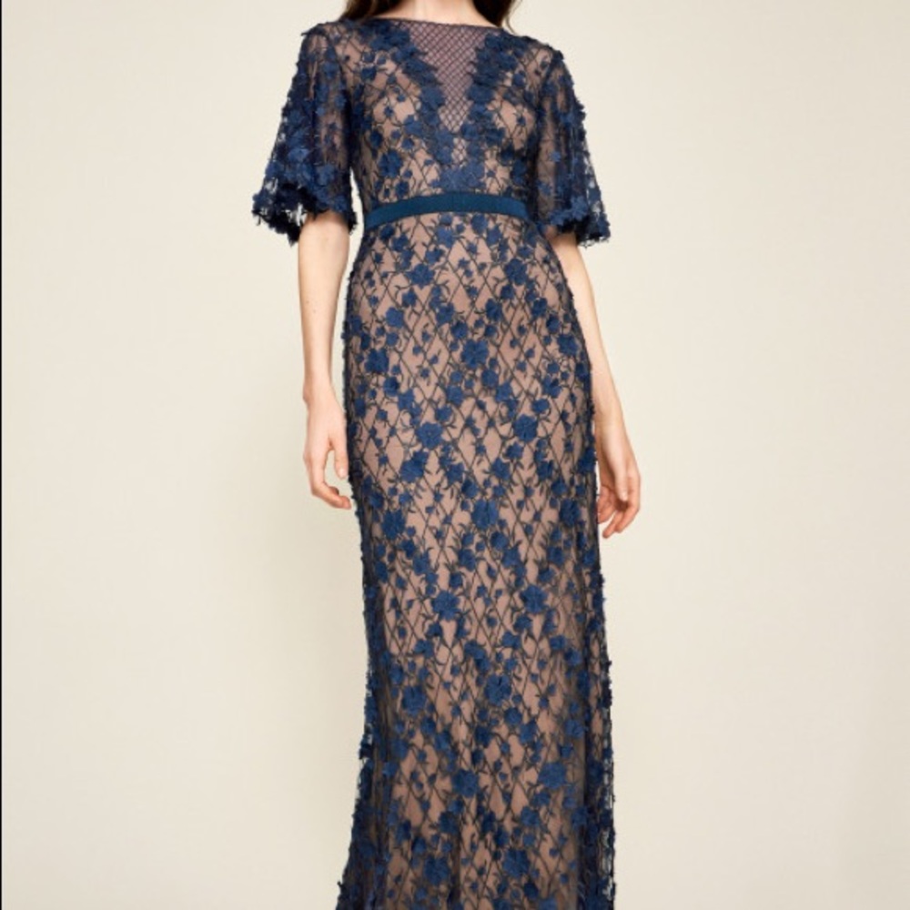 NWOT. Gorgeous Embroidered Tulle Gown